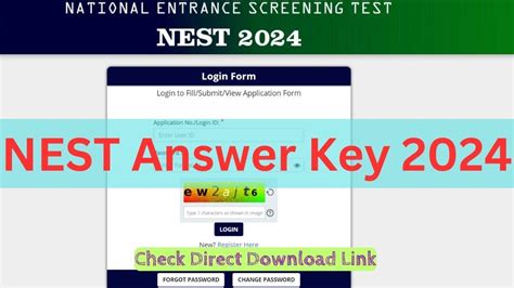 neust exam result 2024|NEST 2024 Answer Key Out @nestexam.in, Raise Objections.